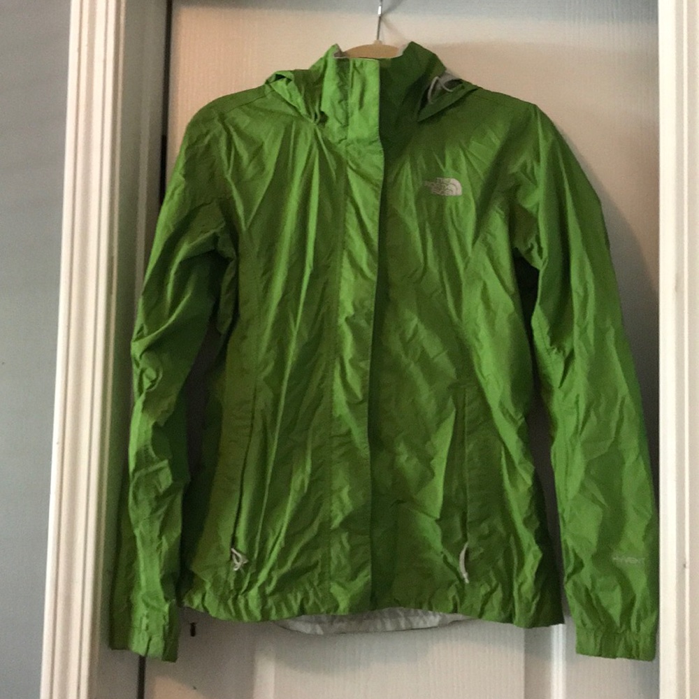 Green North Face Rain Jacket